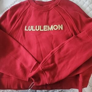 lululemon athletica Bold Red Crew Neck Sweater